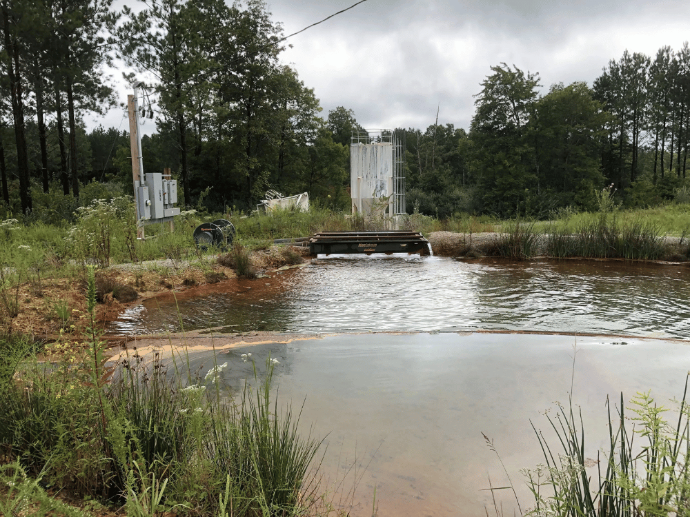 Aeration and alkaline addition system at main area