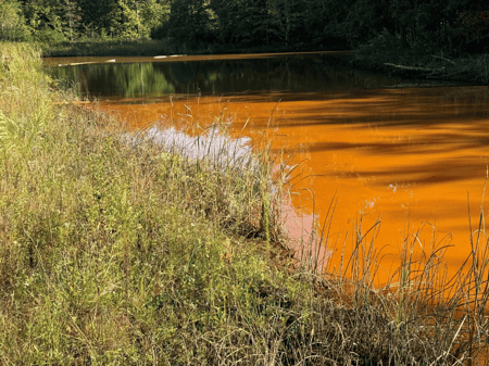 Initial treatment basin at area